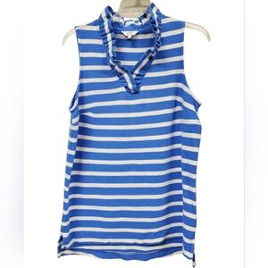 Crown And Ivy Tank Classic Stripe Blue Nautical Coastalcowgirl Academia Medium